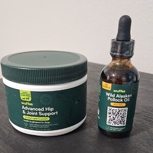 Wuffes Hip & Joint Support and Pollock Oil Set Unopened.